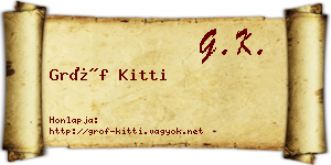 Gróf Kitti névjegykártya